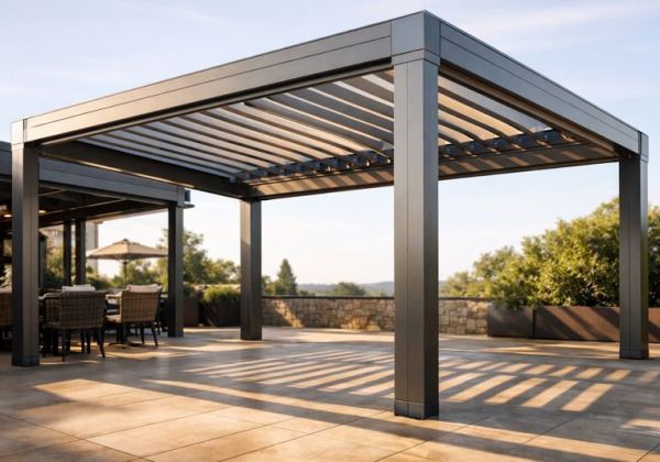 Алюминиевые перголы для террас и ресторанов: виды, конструкция, требования монтажа (ГОСТ)