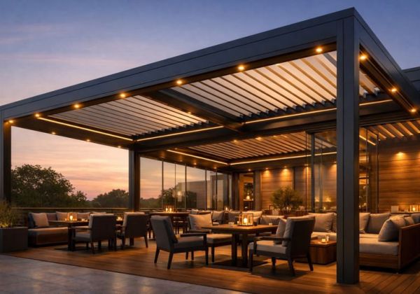 Биоклиматическая пергола в 2026 году: полное руководство для архитекторов и владельцев ресторанов (150+ проектов)